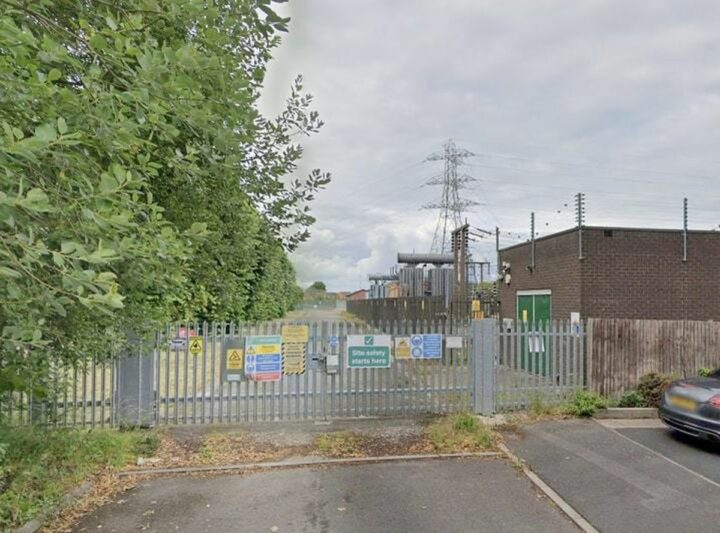 Fire crews tackle electrical blaze at electrical substation in Stafford