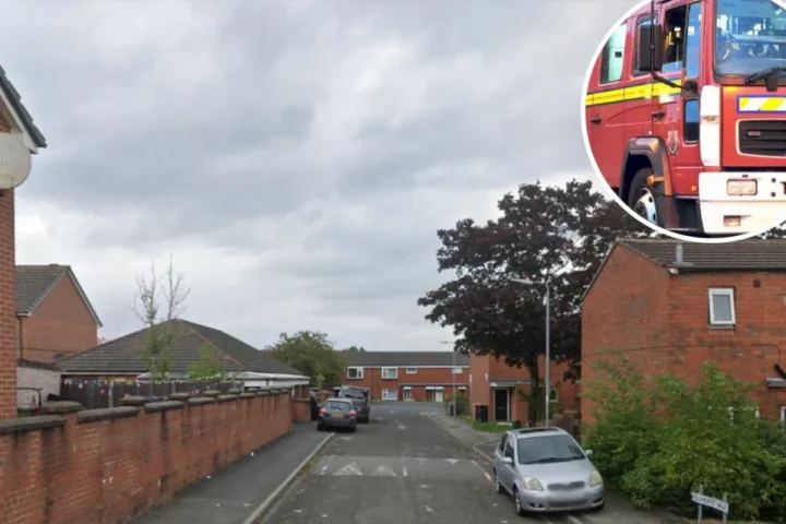 Fire started by electric cooker hood is tackled by firefighters