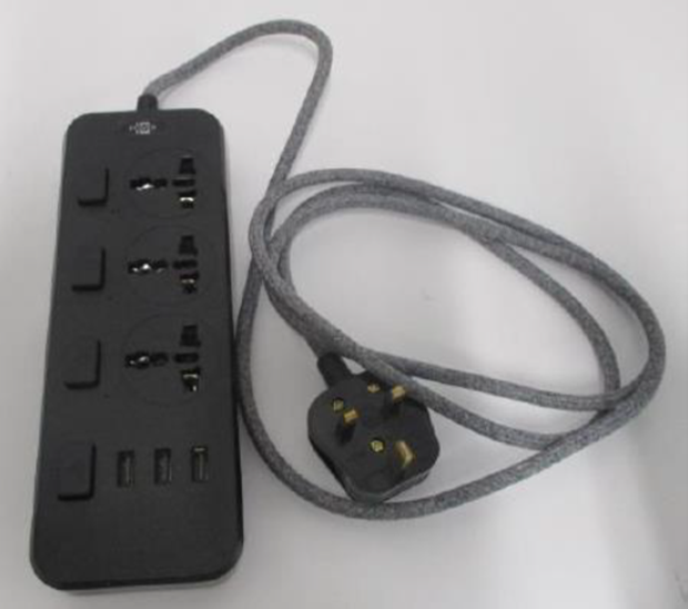 6-Socket Power Socket Extension Lead Sold Via Etsy Safety Notice