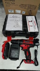 cordless drill safety notice