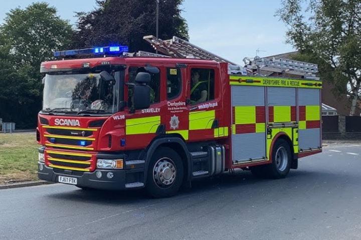 fire in Derby city centre